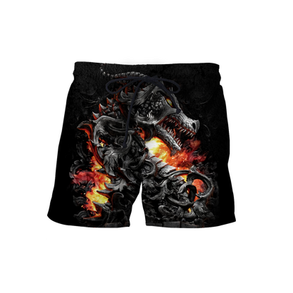 3D Armor Tattoo and Dungeon Dragon Hoodie HAC140103-Apparel-NM-Shorts-S-Vibe Cosy™
