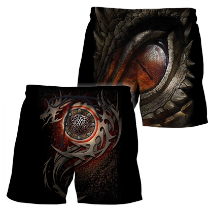 3D Armor Tattoo and Dungeon Dragon Hoodie Pi150101-Apparel-NM-Shorts-S-Vibe Cosy™