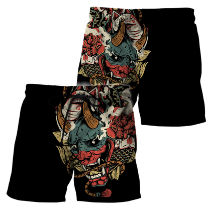 Samurai Tattoo Art Hoodie T Shirt For Men and Women HAC220604-NM-Apparel-NM-Shorts-S-Vibe Cosy™