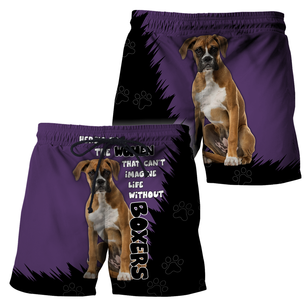 Dog Lover Boxer 3D Full Printed Shirt For Men And Women Pi281206-Apparel-MP-Shorts-S-Vibe Cosy™