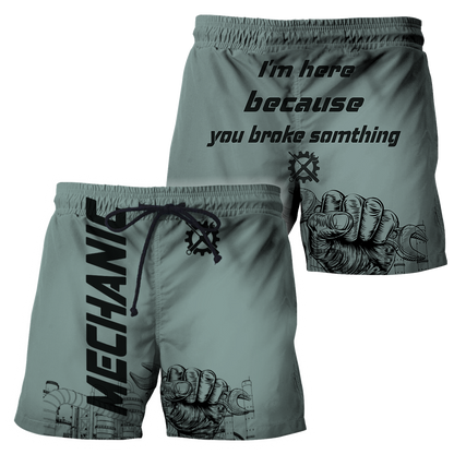 I'm Here Because You Broke Something All Over Printed Mechanic Hoodie For Men and Women TN