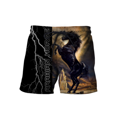 Black Stallion Arabian Horse 3D All Over Printed Shirt Hoodie Pi301202 - Amaze Style™-Apparel