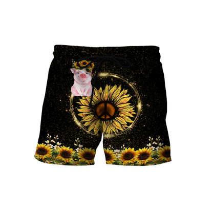 Lovely Pig And Sunflower 3D All Over Printed Shirts