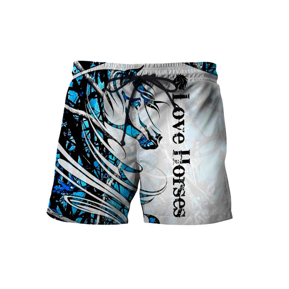 Horse Camo Blue Pattern 3D All Over Printed Shirts Pi050502 - Amaze Style™-Apparel