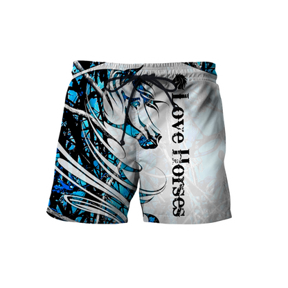 Horse Camo Blue Pattern 3D All Over Printed Shirts Pi050502 - Amaze Style™-Apparel