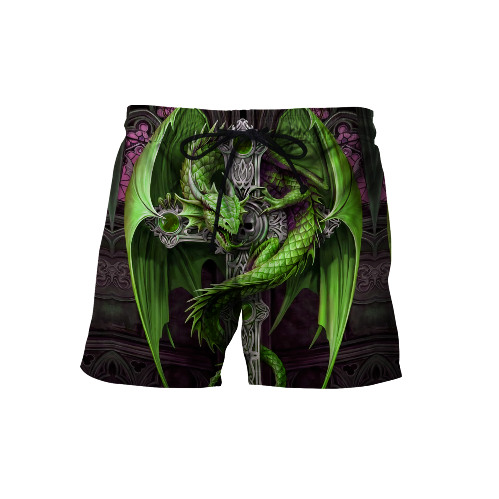 Irish Saint Patrick's Day Shamrock Celtic Cross Dragon Hoodie T-Shirt Sweatshirt-Apparel-NM-Shorts-S-Vibe Cosy™