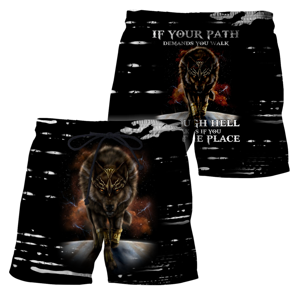 All Over Printed Beautiful Wolf King Hoodie MEI09122001-MEI