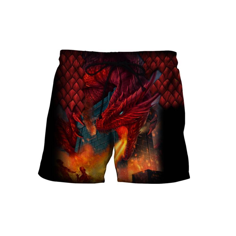 Fire Dragon 3D Over Printed Hoodie for Men and Women-ML