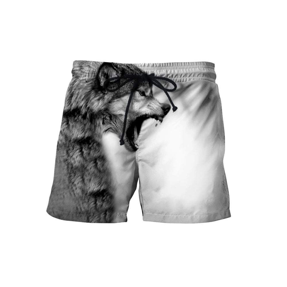 Gray Wolf Over Printed Hoodie Tshirt for Men and Women-ML