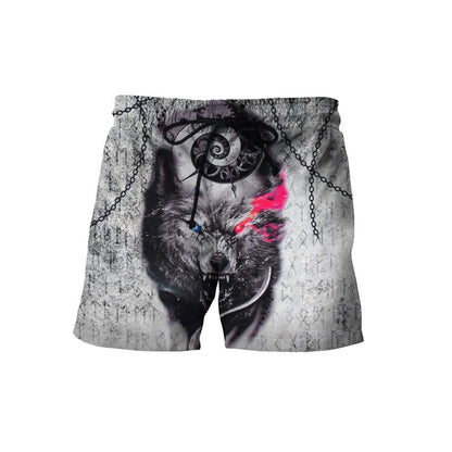 Gray Wolf Tattoo 3D Over Printed Hoodie for Men and Women-ML