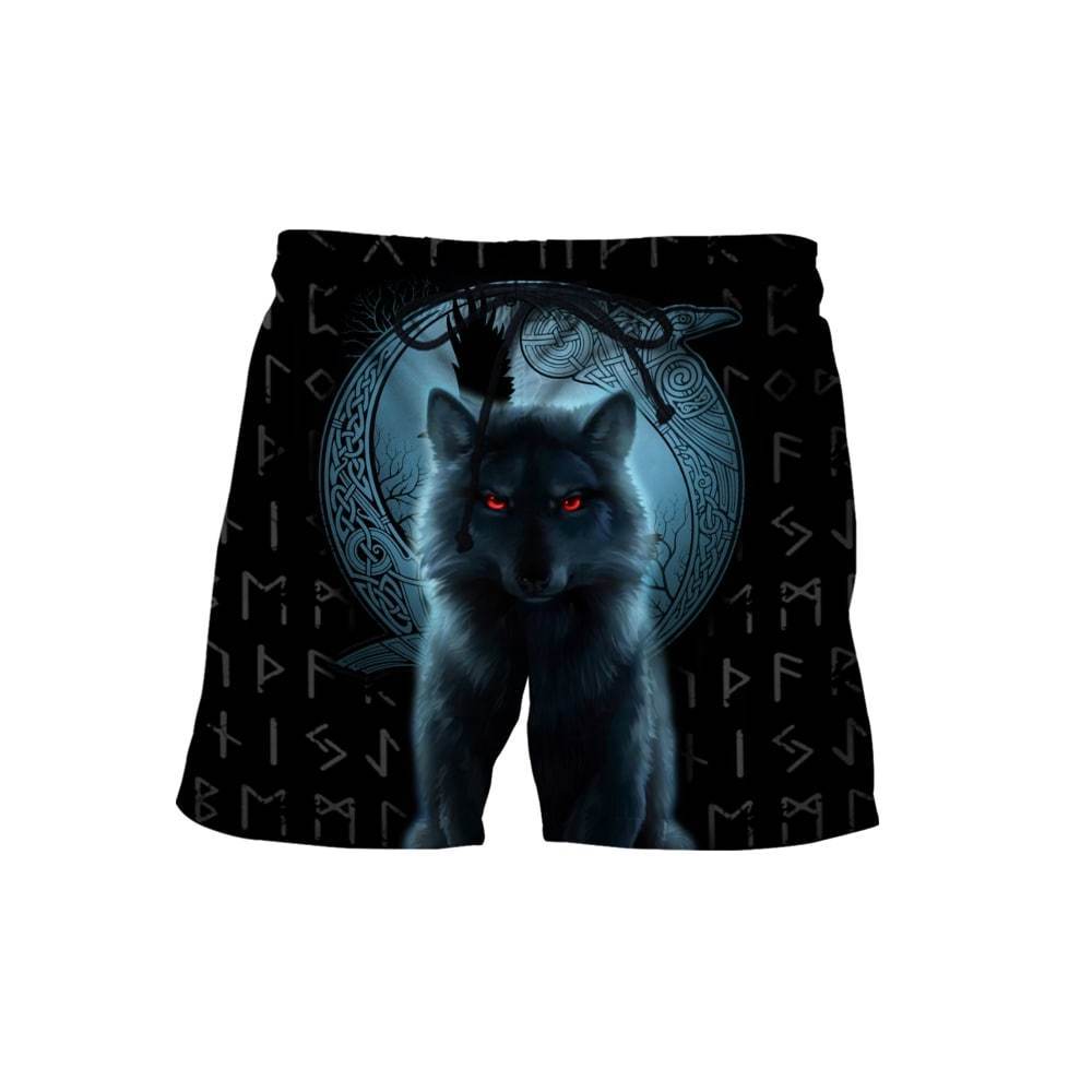 Fenrir Viking Wolf And Moon 3D Over Printed Hoodie for Men and Women-ML