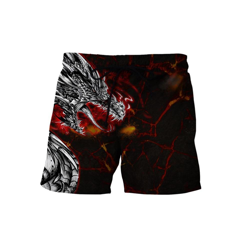 Dragon Lava Art 3D Over Printed Hoodie Tshirt for Men and Women-ML