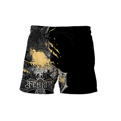 Fenrir Wolf Viking All Over Printed Unisex Deluxe Hoodie ML