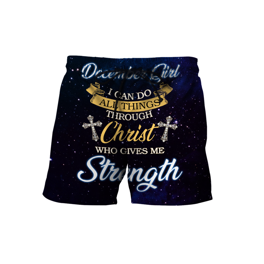 December Girl I Can Do All Things Through Christ Who Give Me Strength  3D All Over Print Shirts DQB08122009S