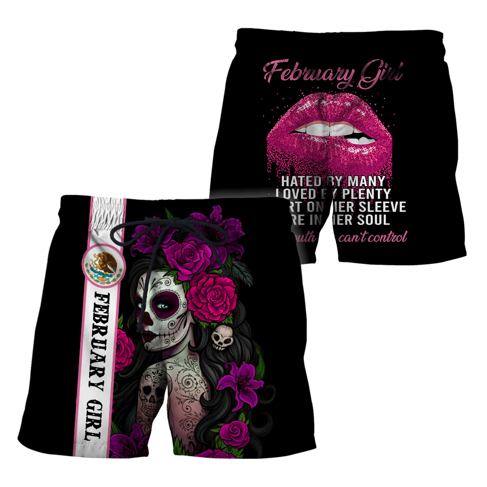 February Girl Customize Name 3D All Over Printed Shirts For Women MH10112002