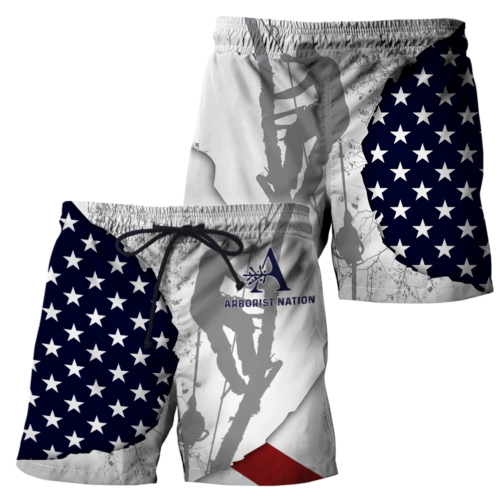 Premium Unisex All Over Printed Flag Pattern Arborist Shirts MEI