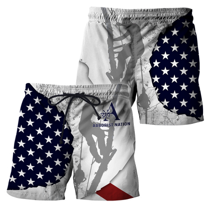 Premium Unisex All Over Printed Flag Pattern Arborist Shirts MEI