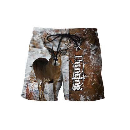 Premium Deer Hunting for Hunter Winter Camo 3D Printed Unisex Shirts