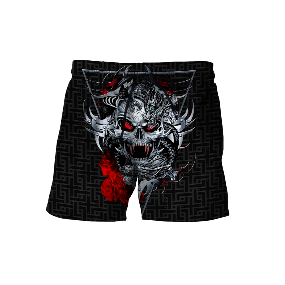 Love dragon Skull red 3D all over printed for man and women QB06152002