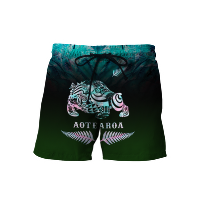 New zealand maori bulldog tattoo paua 3d all over printed shirt and short for man and women