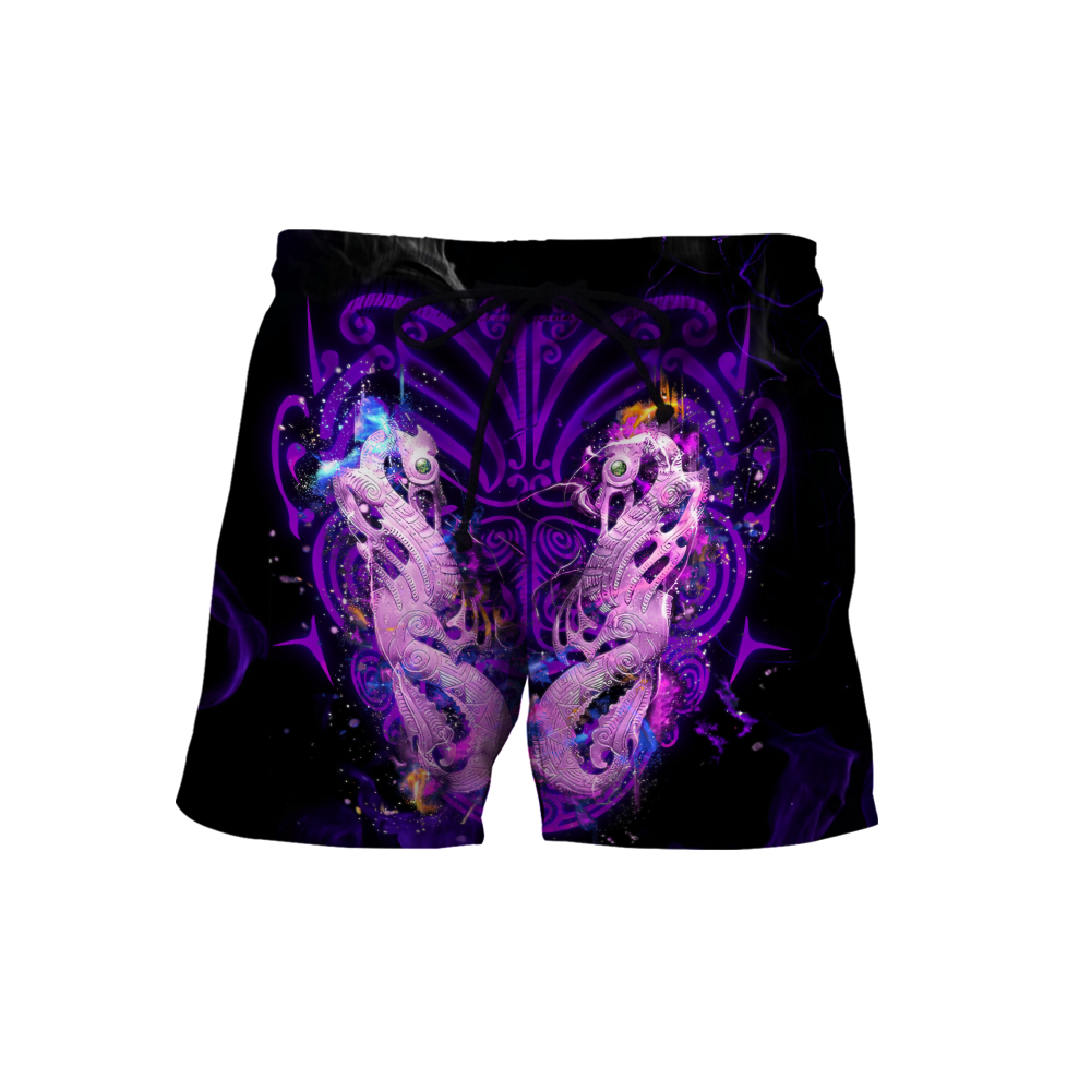 Maori moko manaia new zealand 3d all over printed shirt and short for man and women MH0407201