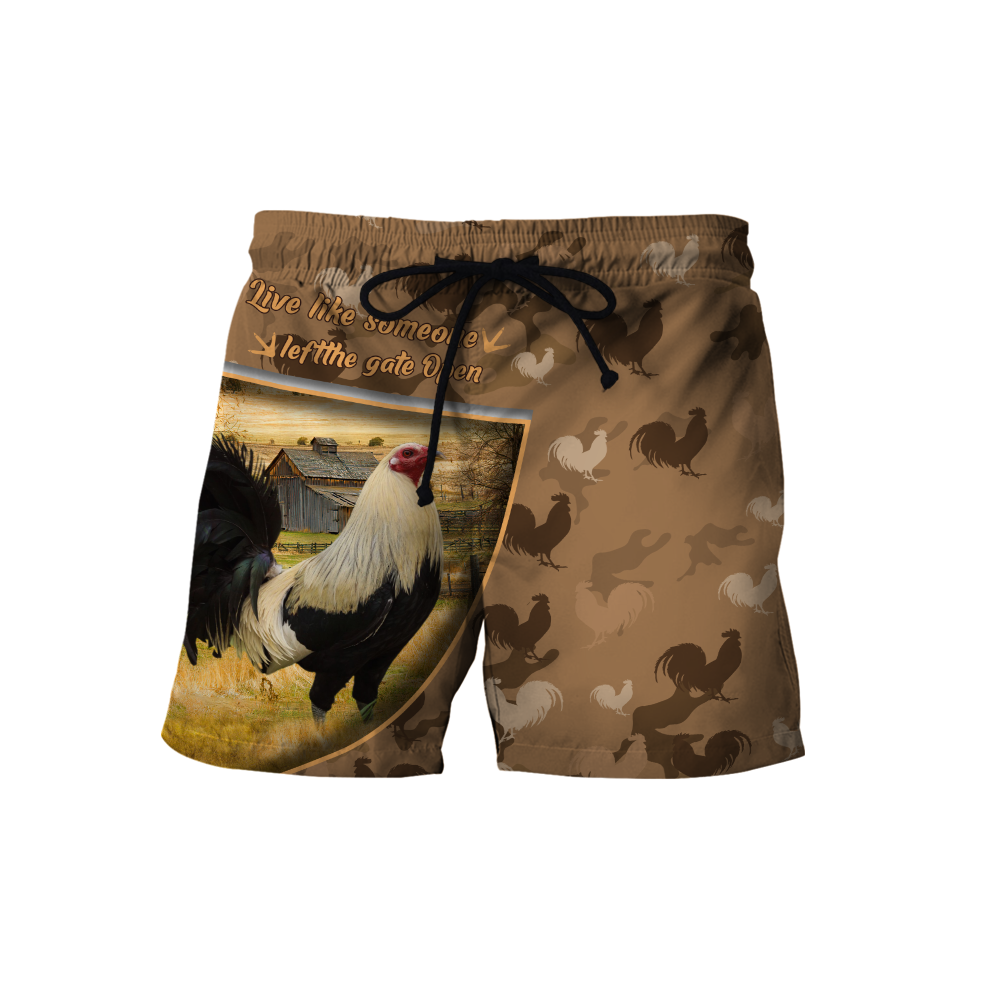Rooster All Over Printed Unisex Deluxe Hoodie ML