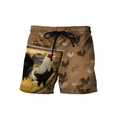 Rooster All Over Printed Unisex Deluxe Hoodie ML