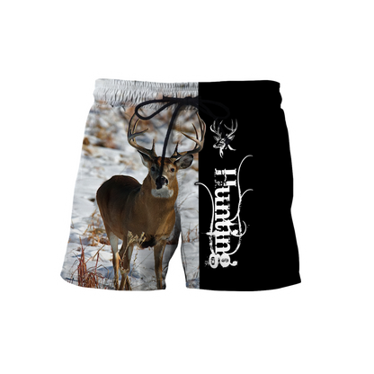 Premium Deer Hunting for Hunter Half White Camo 3D Printed Unisex Shirts