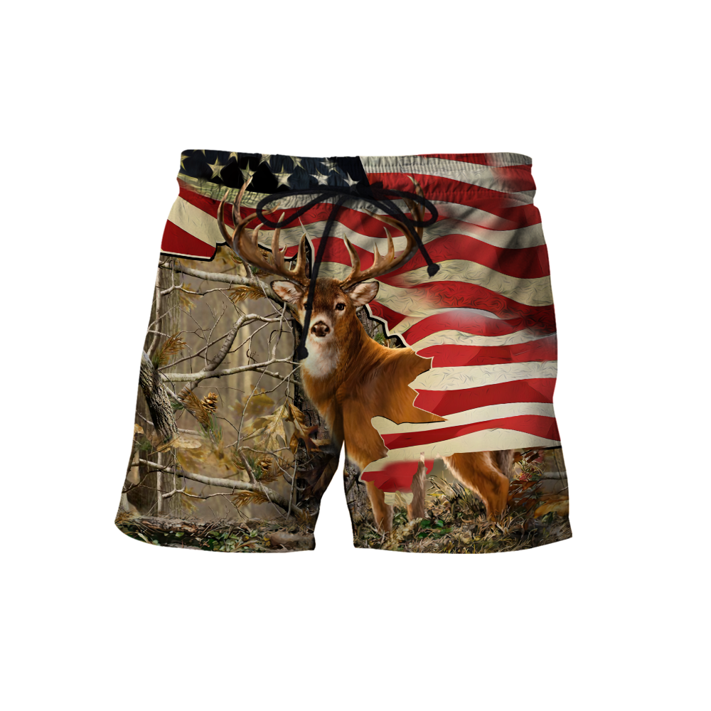 Deer Hunting America Flag 3D All Over Printed Shirts HHT11092032-LAM