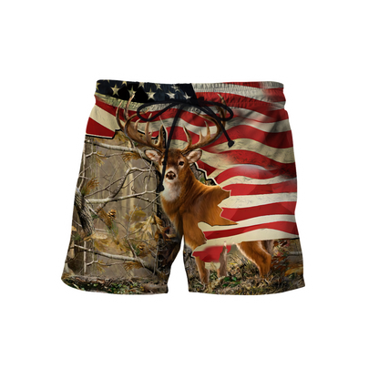 Deer Hunting America Flag 3D All Over Printed Shirts HHT11092032-LAM