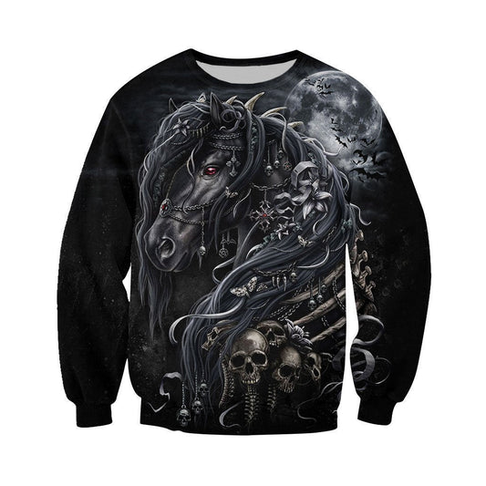 3D All Over Printed Black Horse - Amaze Style™-Apparel