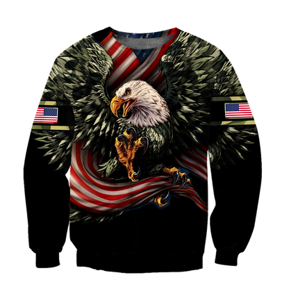 Eagle US Grumpy Veteran 3D shirts for men and women Proud Military