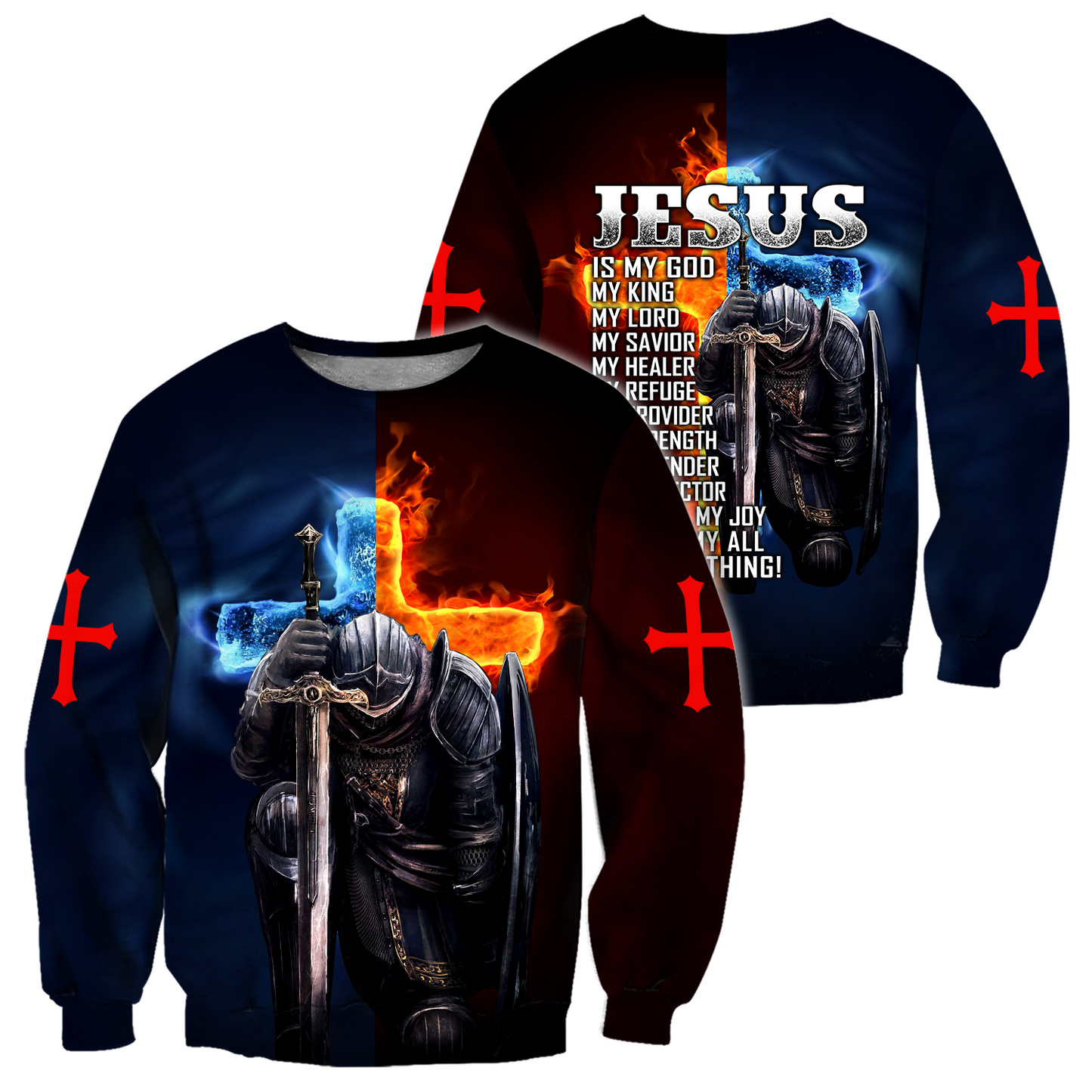 Jesus Is My God My King My Everything Knight Templars 3D All Over Printed Shirts For Men and Women Pi05092004