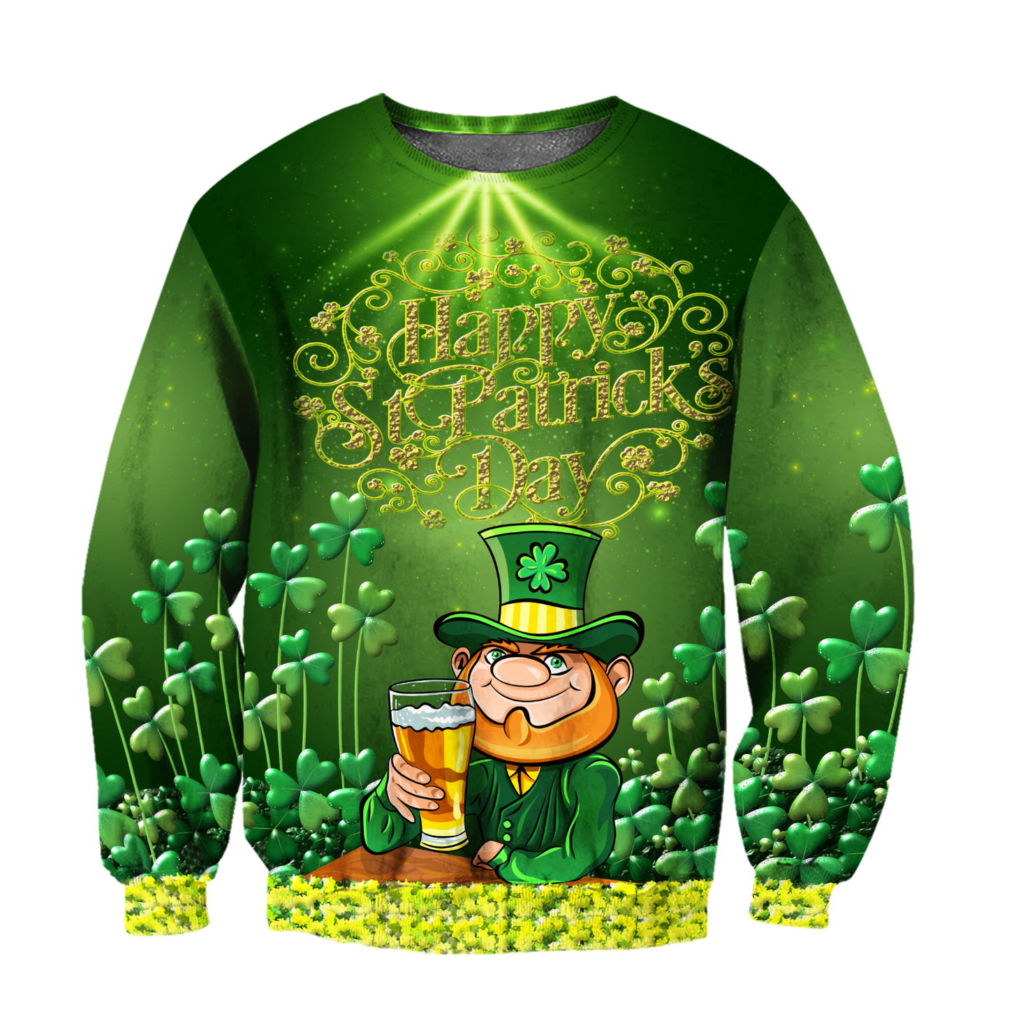 Happy St Patrick's Day Irish Hoodie T-Shirt Sweatshirt for Men and Women Pi170205-Apparel-NM-Sweater-S-Vibe Cosy™