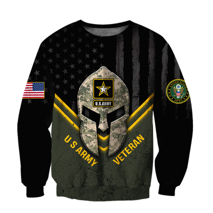 Spartan Soldier US Veteran 3D All Over Printed Shirt Hoodie Pi21082002