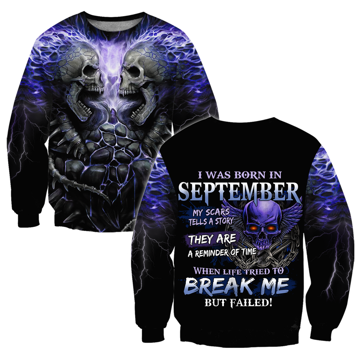 September Guy Skull 3D All Over Printed Shirts Pi24102009ST
