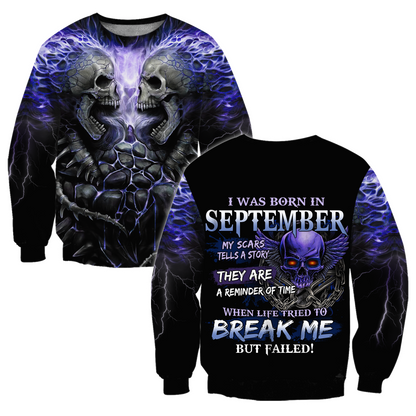 September Guy Skull 3D All Over Printed Shirts Pi24102009ST