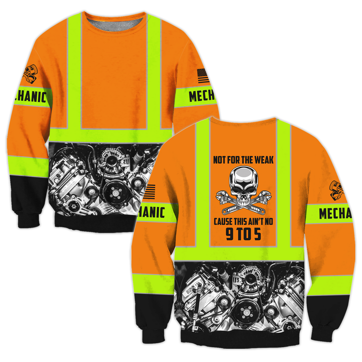 Mechanic Not For The Weak 3D All Over Printed Hoodie For Men and Women TN