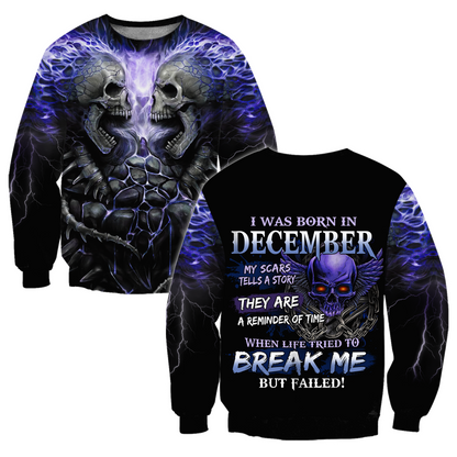 December Guy Skull 3D All Over Printed Shirts Pi24102012ST