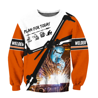 Premium Unisex All Over Printed Plan For Today Welder Shirts MEI