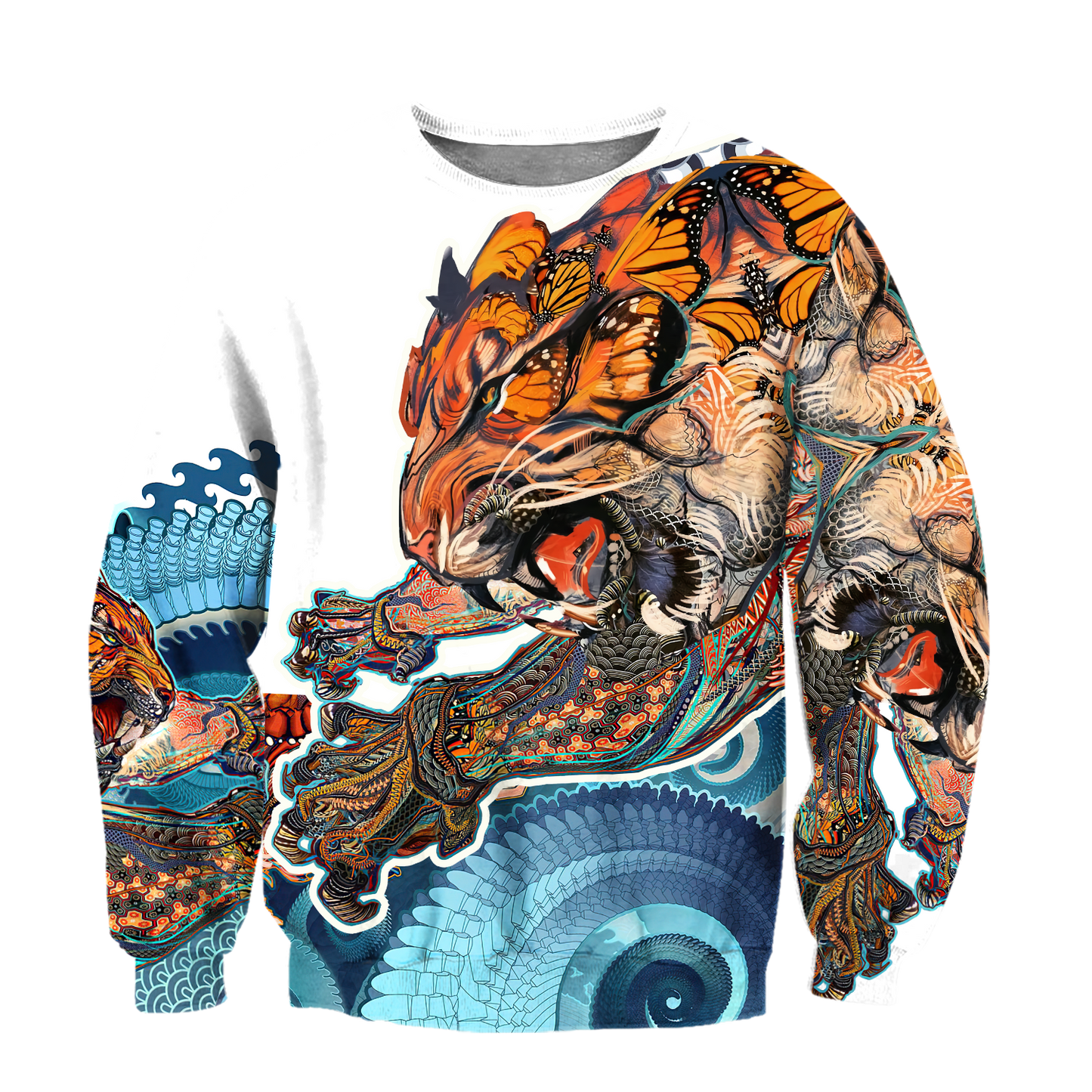 Tattoo Tiger Mythology 3D Over Printed Unisex Shirt