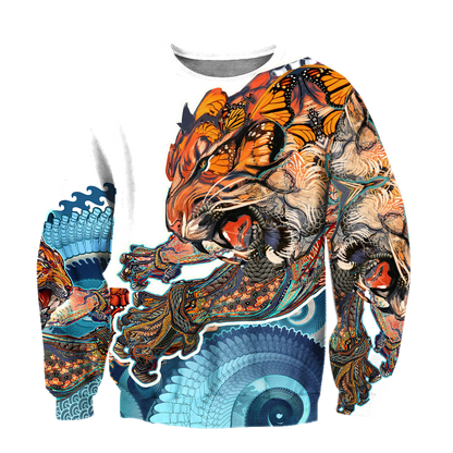Tattoo Tiger Mythology 3D Over Printed Unisex Shirt