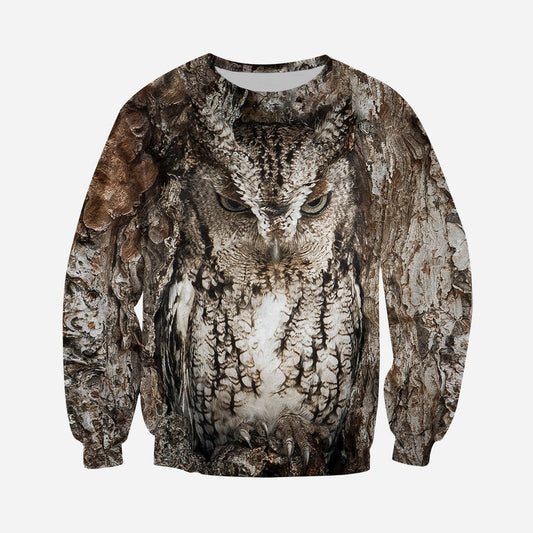 3D All Over Printed Camouflage Owl Art Shirts - Amaze Style™-Apparel