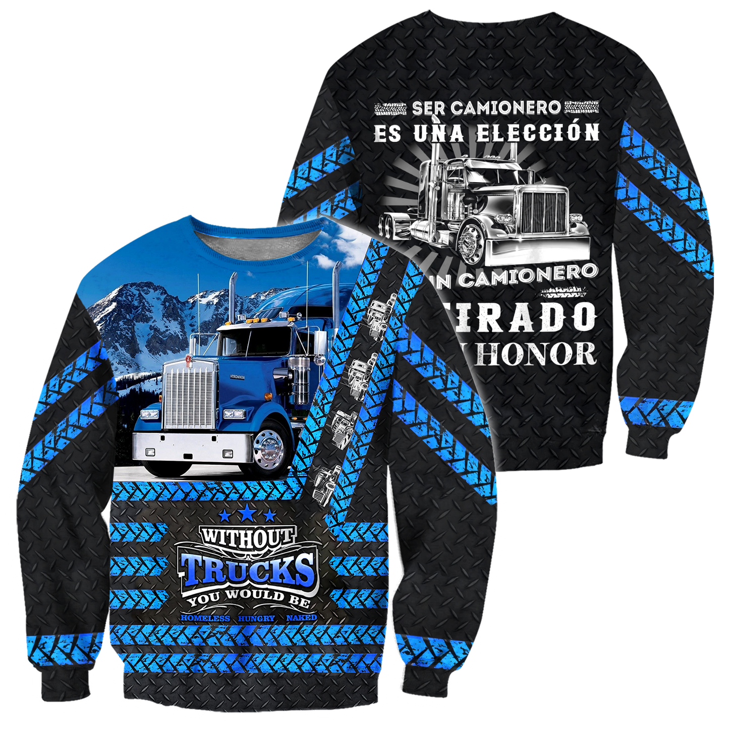 Premium Tyre Print All Over Printed Trucker Shirts MEI