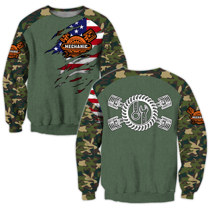 Mechanic Camo 3D All Over Printed Hoodie For Men and Women TN