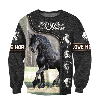 Love Horse 3D All Over Printed Shirts Pi220401 - Amaze Style™-Apparel