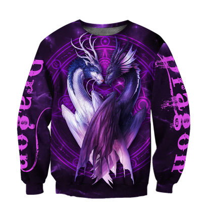Purple Dragon 3D Hoodie Shirt For Men And Women