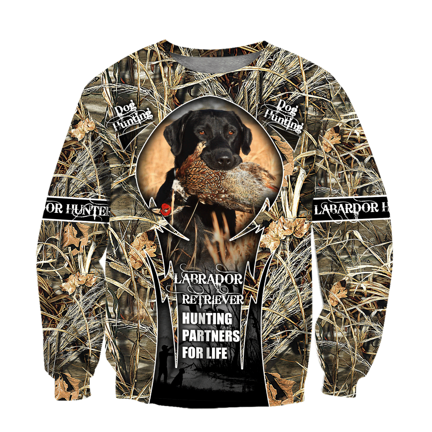 Hunting Labrador 3D Over Printed Unisex Deluxe Hoodie ML