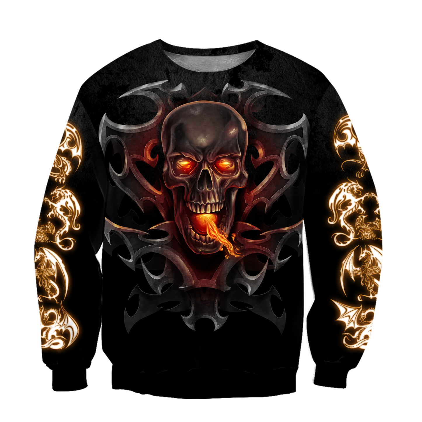 3D Armor Tattoo and Dungeon Dragon Hoodie HAC130101-Apparel-NM-Sweater-S-Vibe Cosy™