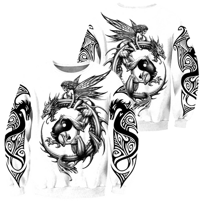 Tattoo and Dungeon Dragon Hoodie T Shirt For Men and Women HAC250504-NM-Apparel-NM-Sweatshirts-S-Vibe Cosy™